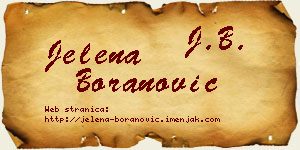 Jelena Boranović vizit kartica